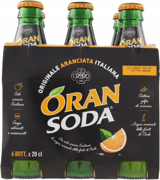 Oransoda Oran Soda 6x200 ml w szklanej butelce IT