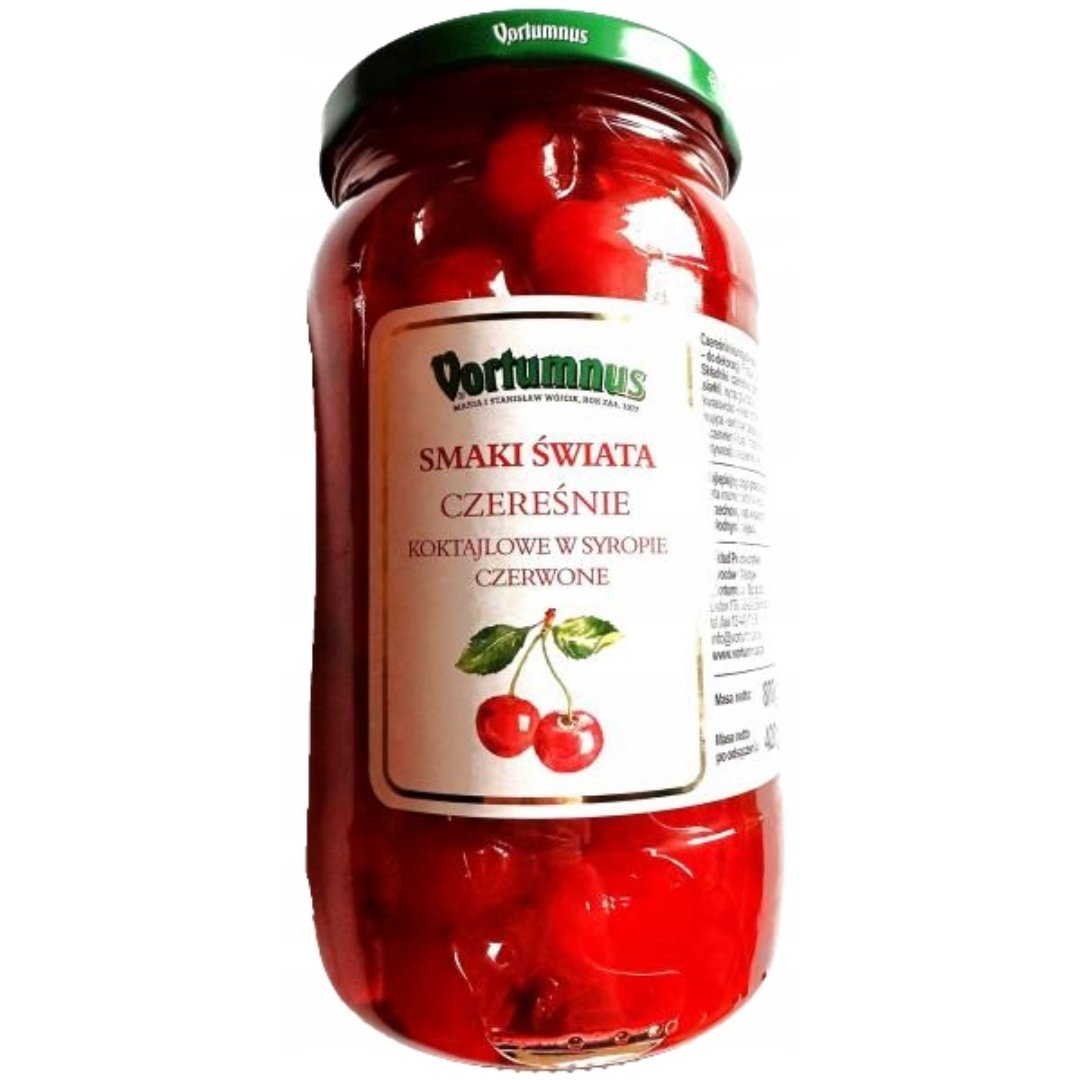 Czereśnie koktajlowe czerwone 420g Vortumnus do drinków