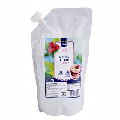 Puree Malina 1kg Metro Chef 100% naturalne 90% malin + cukier