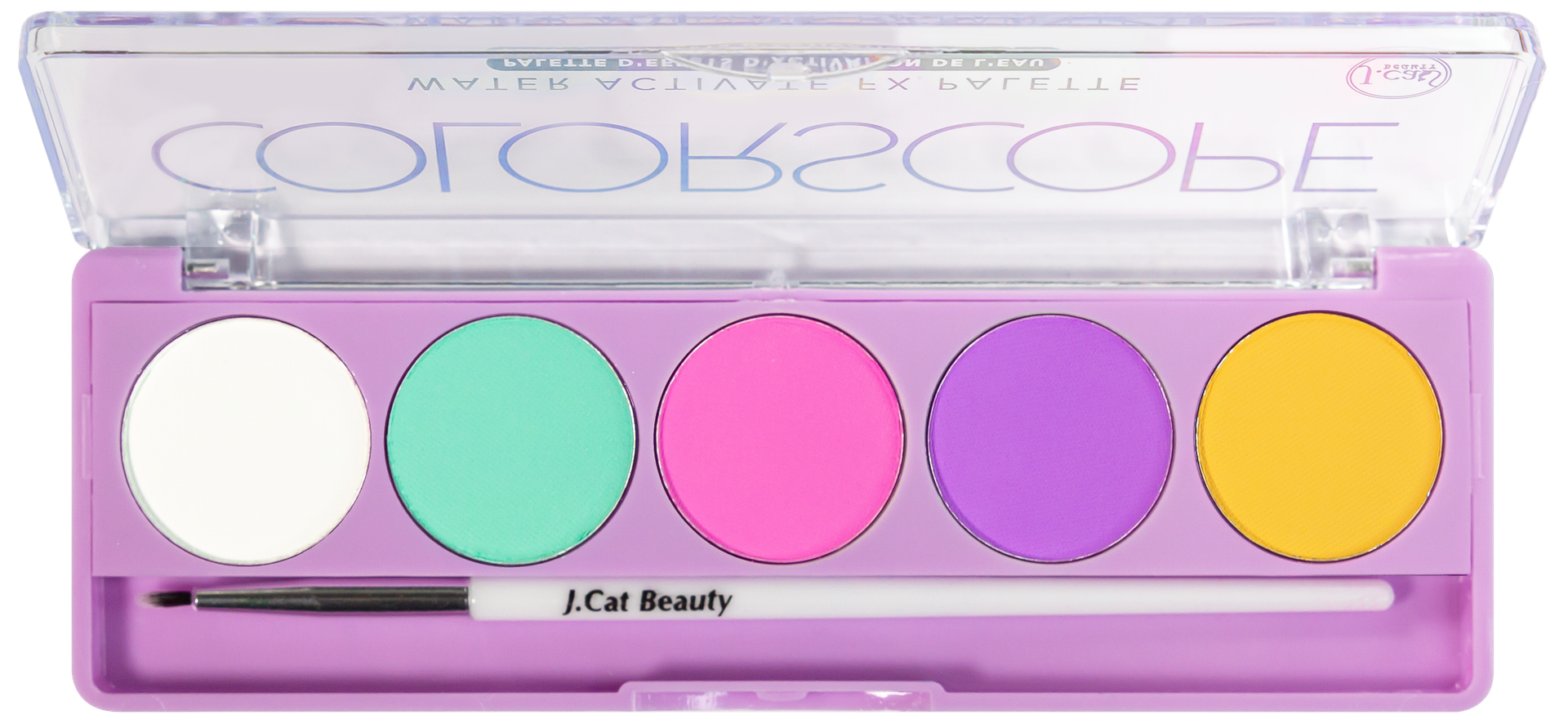 J.Cat Beauty Colorscope Paleta Eyelinerów Aktywowanych Wodą 103 Bright Pastel