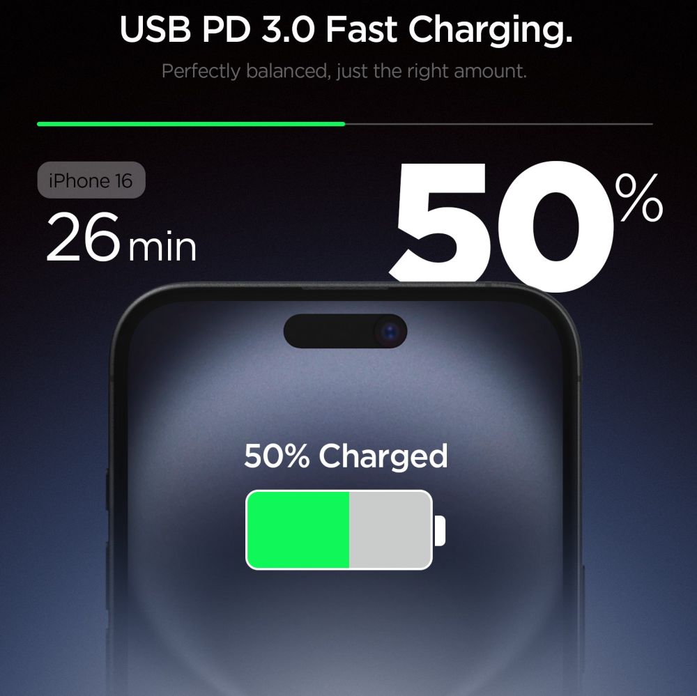 Spigen Ładowarka sieciowa ArcStation Essential EE201EU PD 3.0, USB-C 20W, biała