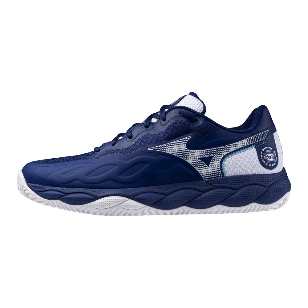 Męskie buty tenisowe Mizuno Wave Enforce Court CC Bellwether Blue/White EUR 42,5