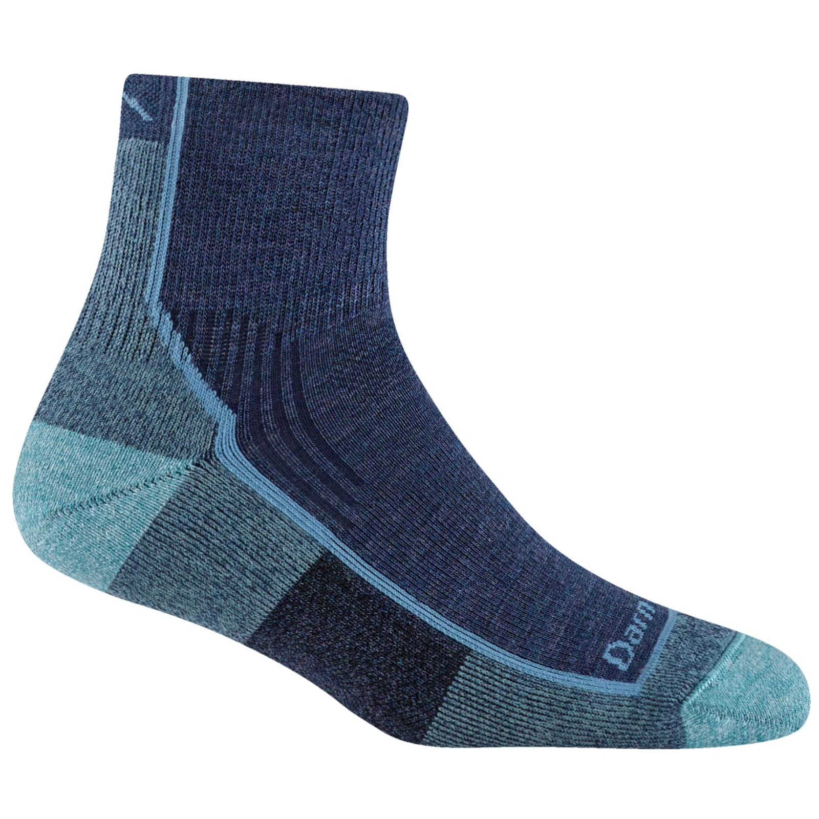 Damskie skarpety Darn Tough Hiker Quarter Midweight With Cushion Rozmiar skarpet: 35-37,5 / Kolor: niebieski
