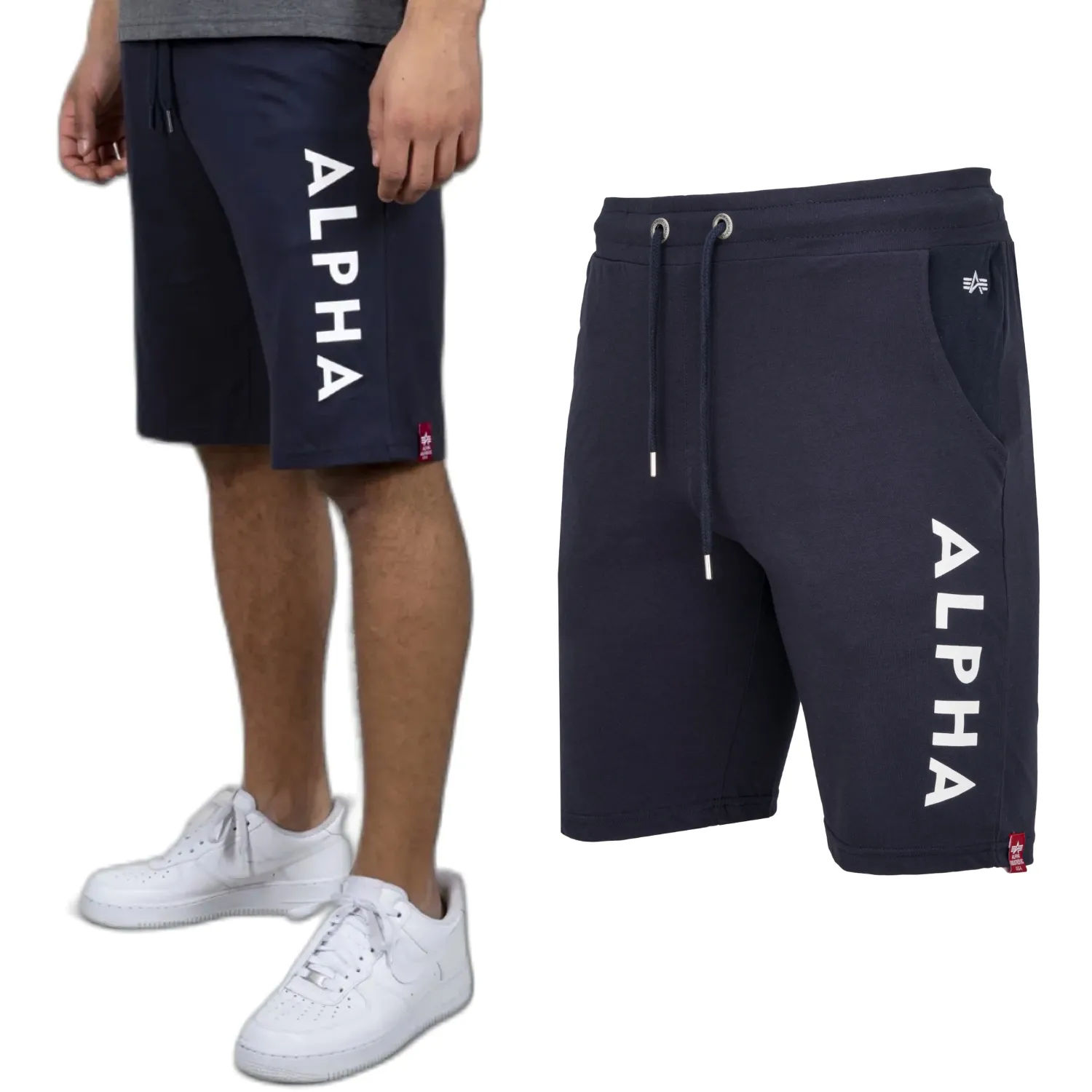 Spodenki Alpha Industries Jersey 116366 07 - Granatowe  L