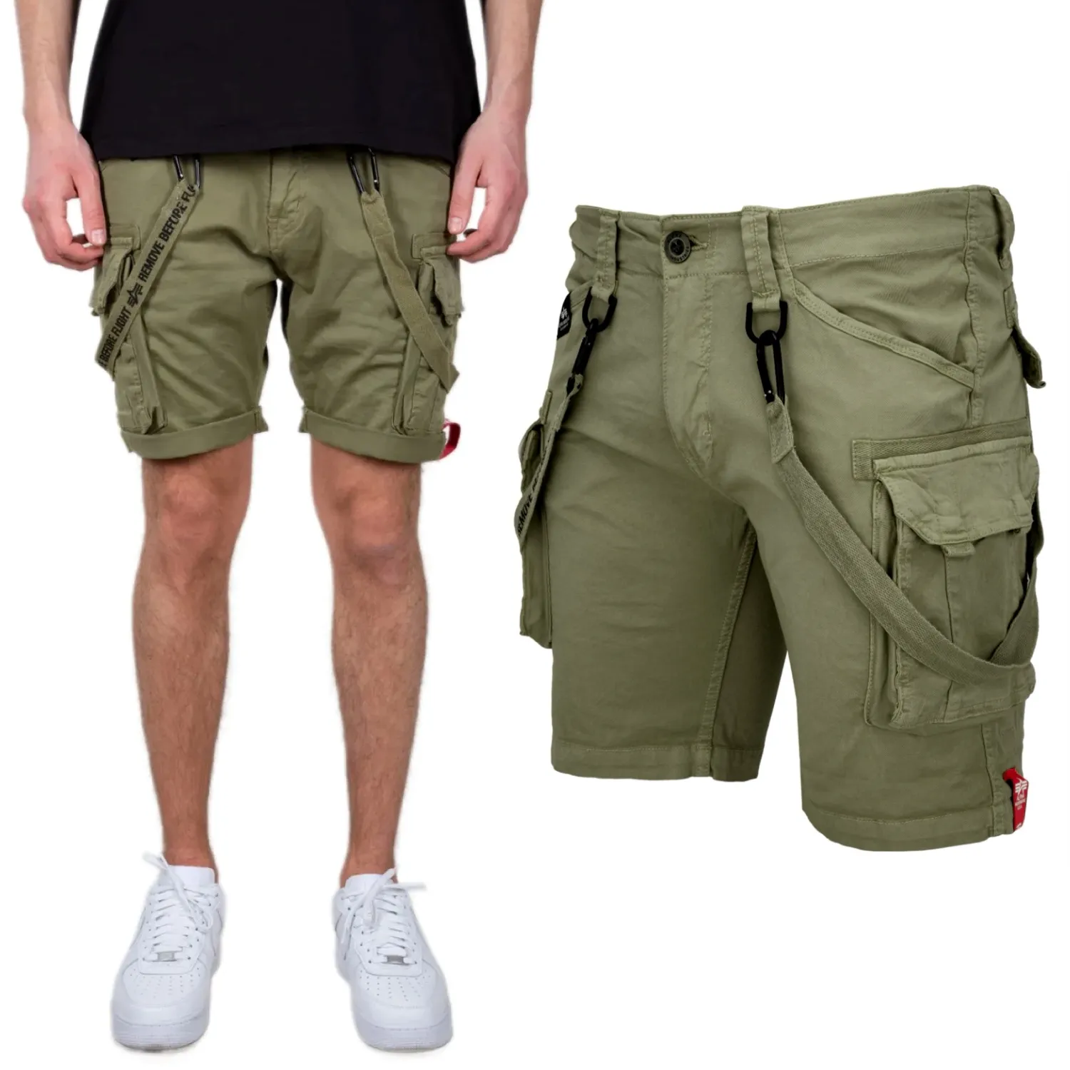 Spodenki Alpha Industries Utility Short 116213 11 - Oliwkowe  31