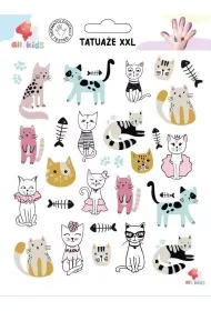 Tatuaże zmywalne dla dzieci Kotki XXL