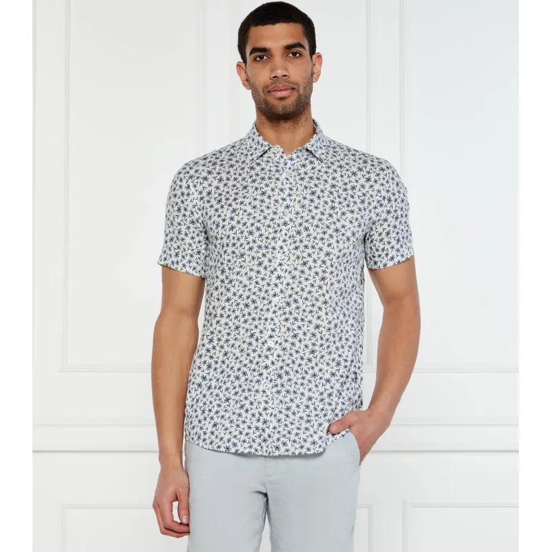 BOSS BLACK Lniana koszula C-ROAN-ken-SH-C1-251 | Slim Fit | stretch