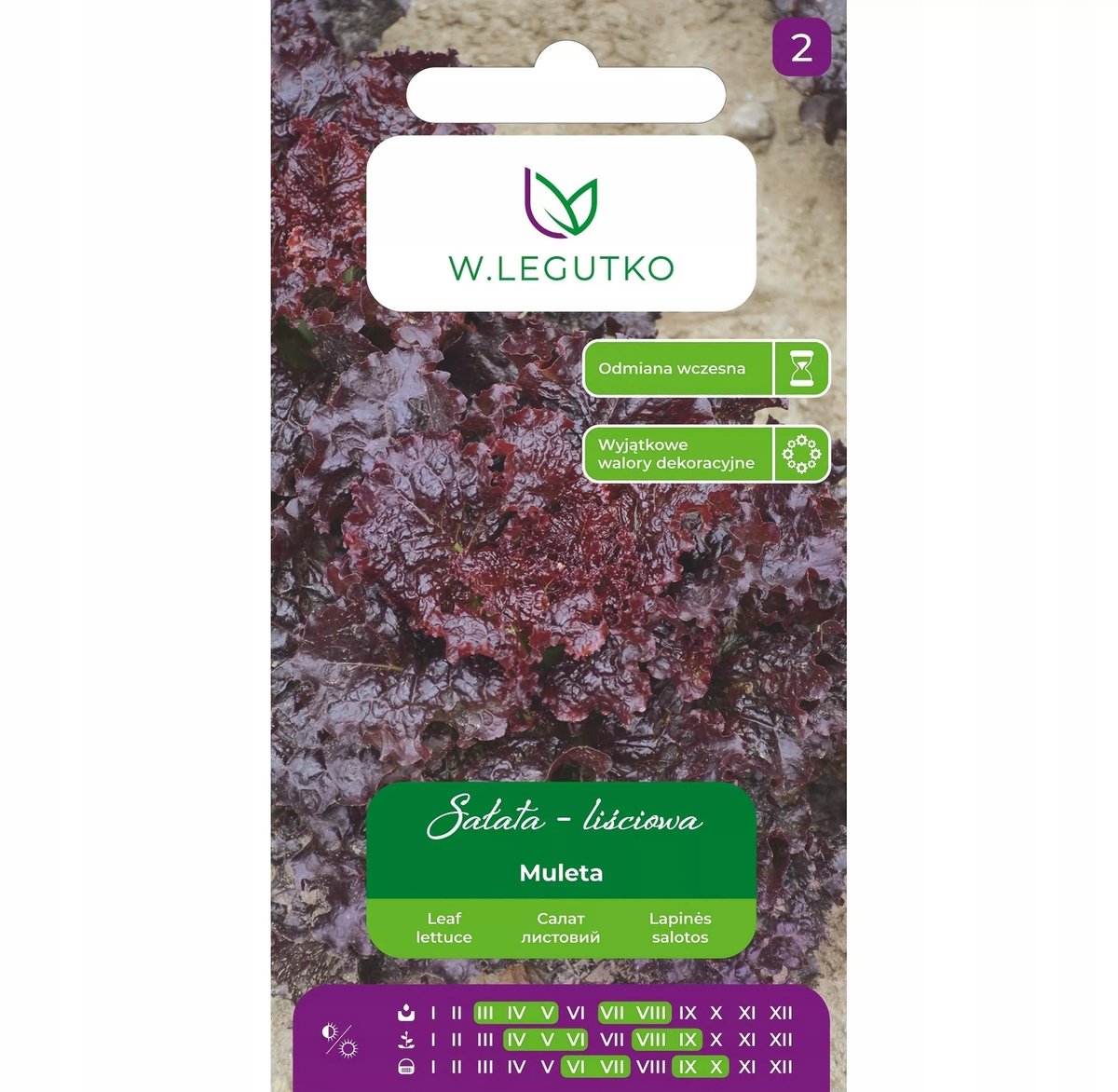 Nasiona Sałata Muleta 1g - W.Legutko