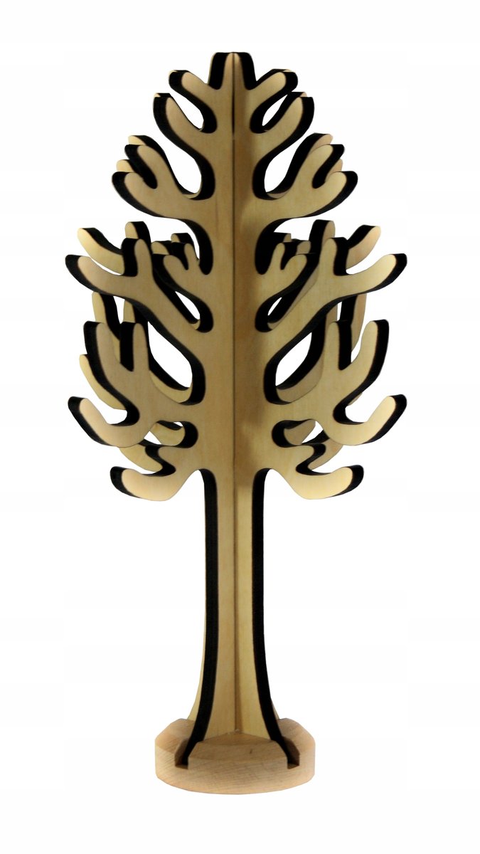 Drzewko drewniane szczęścia stojak biżuterię klucz