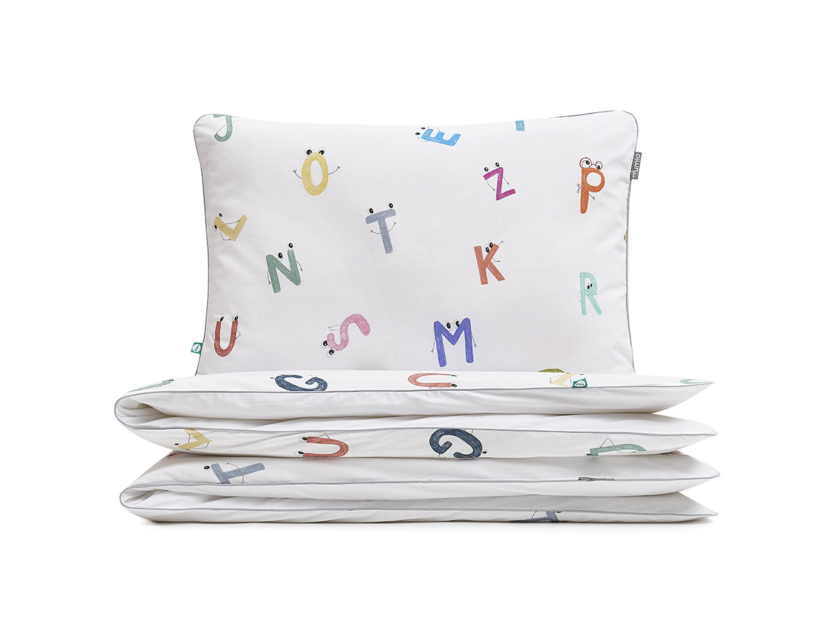 pościel alfabet 160x200 cm + 2x 60x50 cm - MUMLA