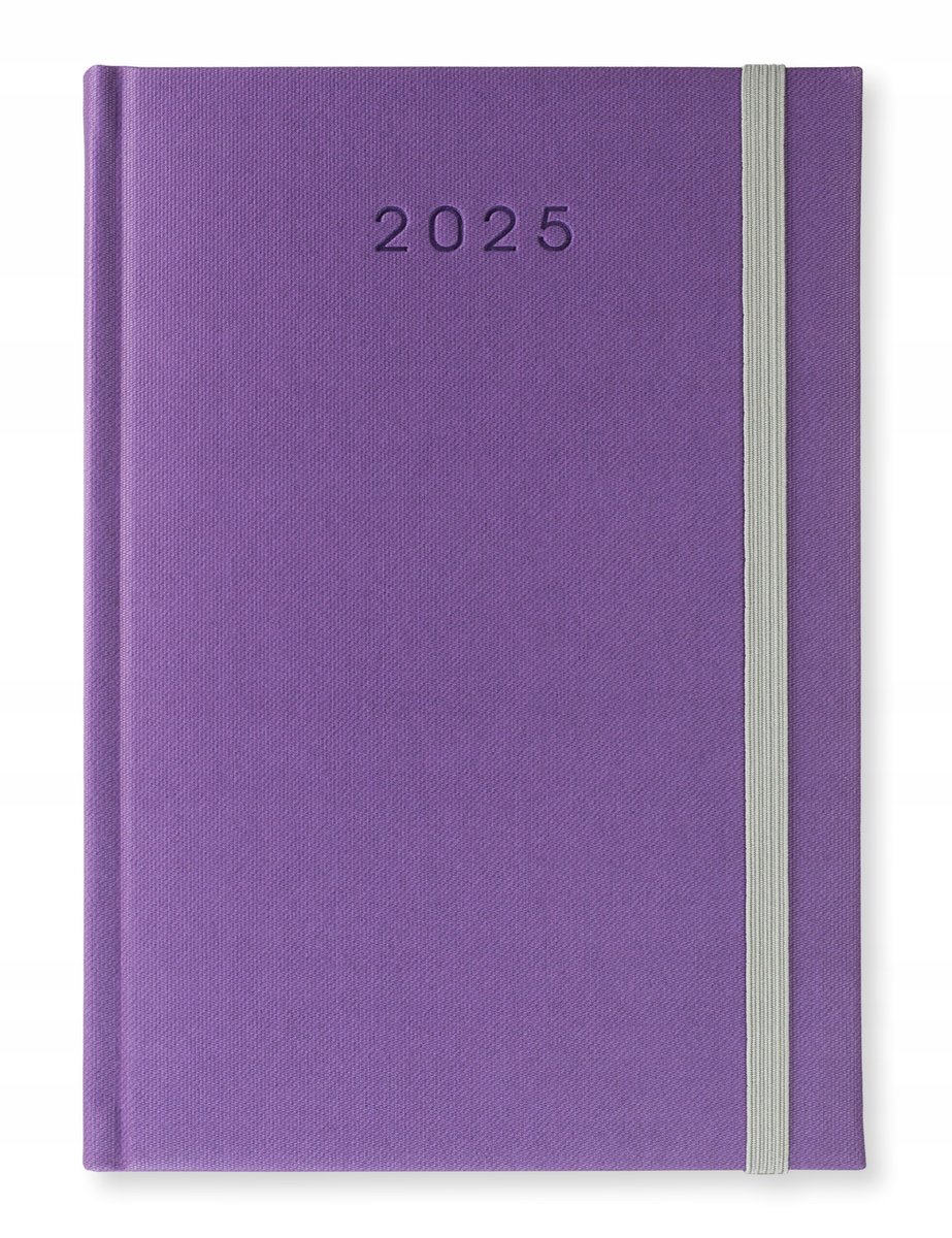 KALENDARZ z notesem książkowy B5 terminarz TYGODNIOWY 2025 FIOLETOWY HANA