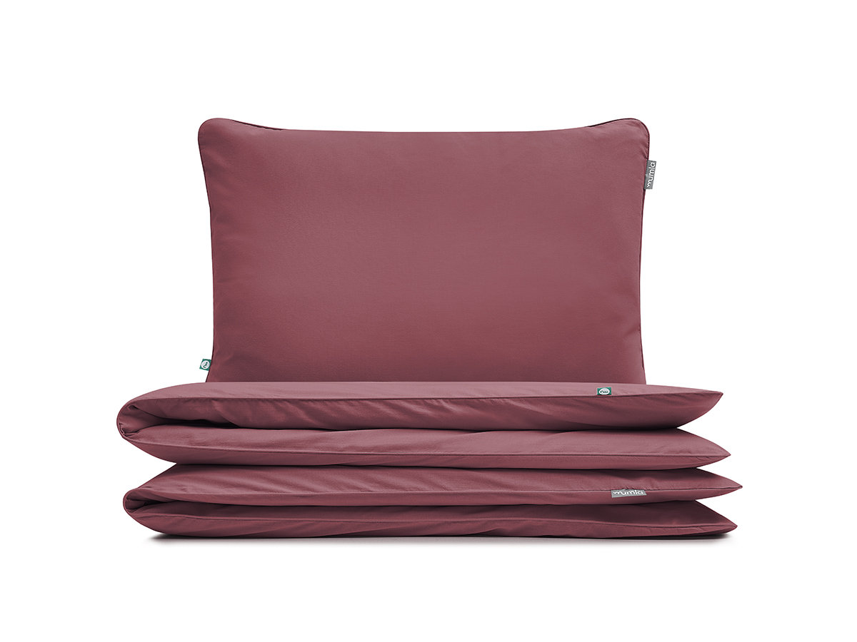 pościel basic bordo 200x200 cm + 2x 80x70 cm - MUMLA