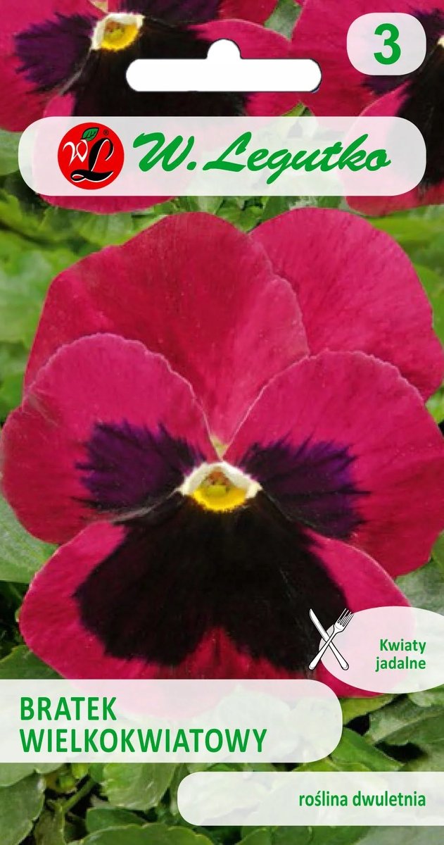 Nasiona Bratek Claret karminoworóżowy 0.50g - W.Legutko
