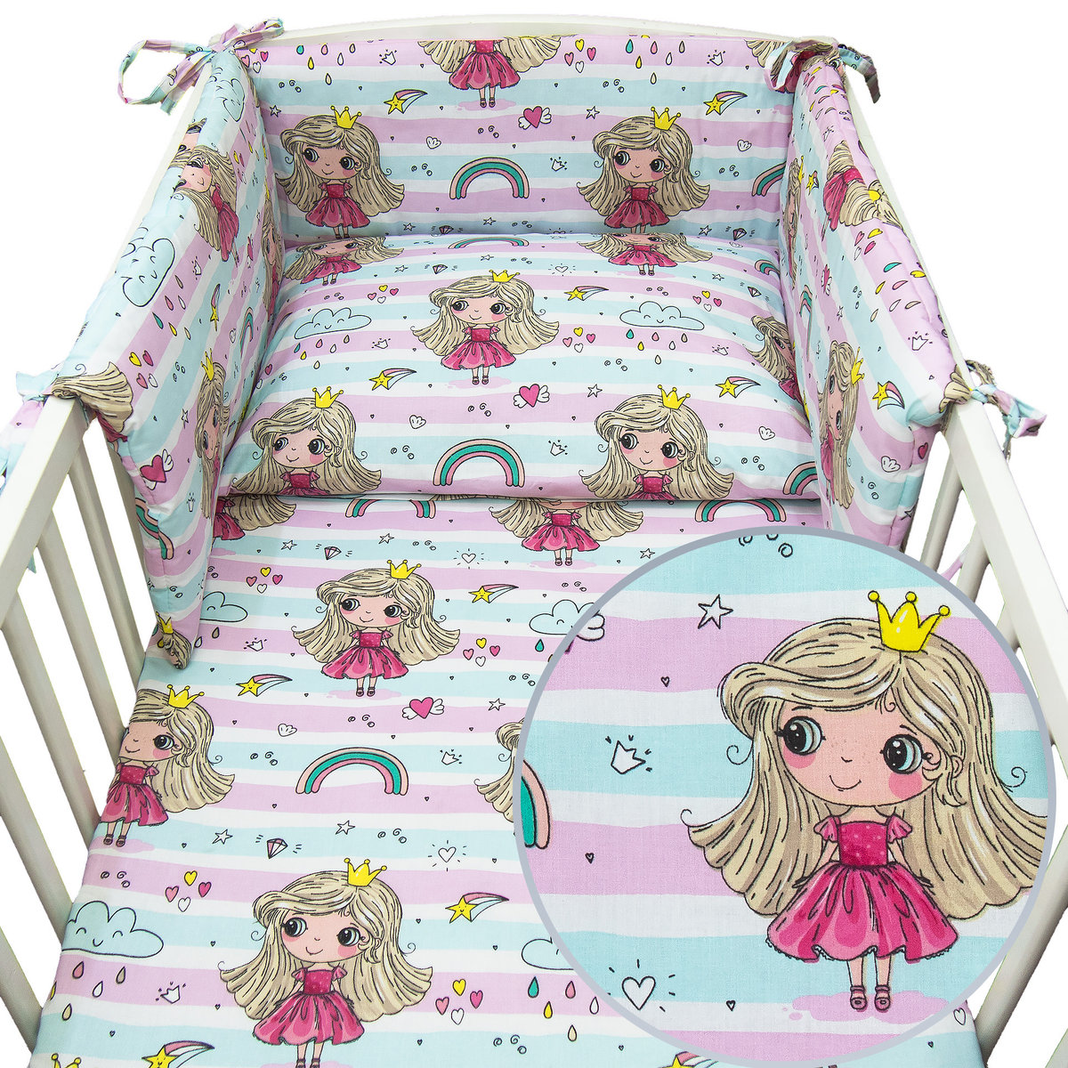 POŚCIEL 120x90 OCHRANIACZ 3 el DO ŁÓŻECZKA Kerstin