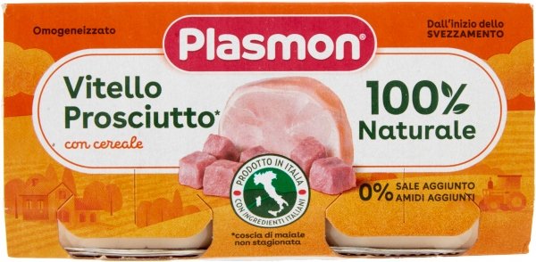 Obiadek Vitello prosciutto con cereale 2x80g - Plasmon szynka z płatkami
