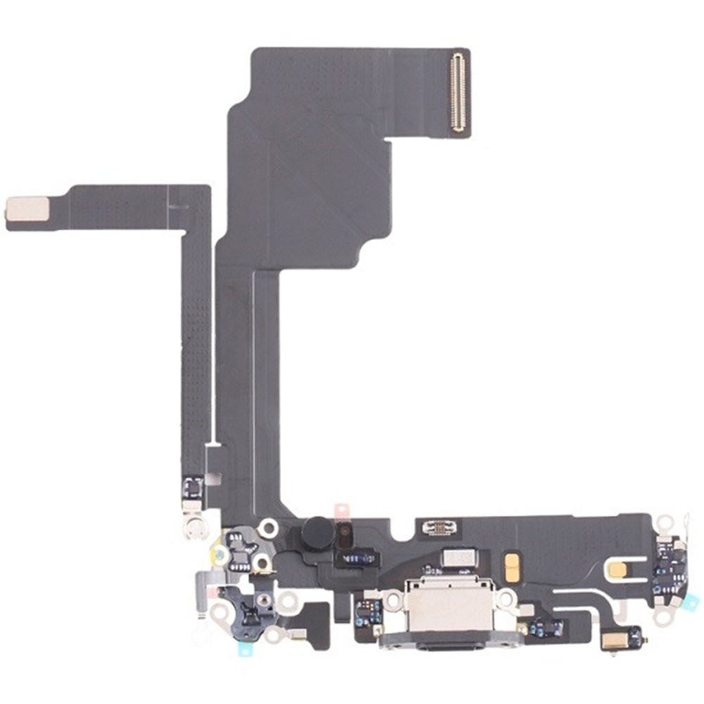 Gniazdo złącze port dock ładowania mikrofon dolny taśma flex Lightning do Apple iPhone 15 Pro (OEM Oryginał) (Czarny)