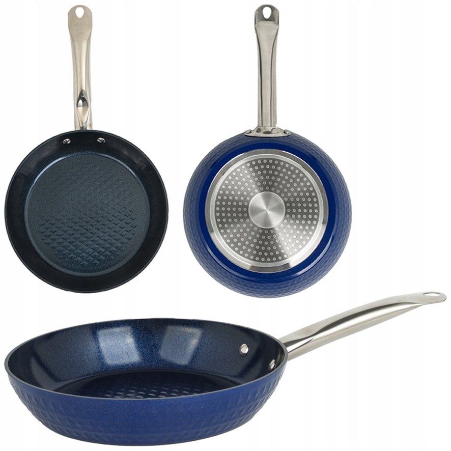 PATELNIA GŁĘBOKA INDUKCJA POWŁOKA DIAMENTOWA DIAMOND COOKWARE 24CM