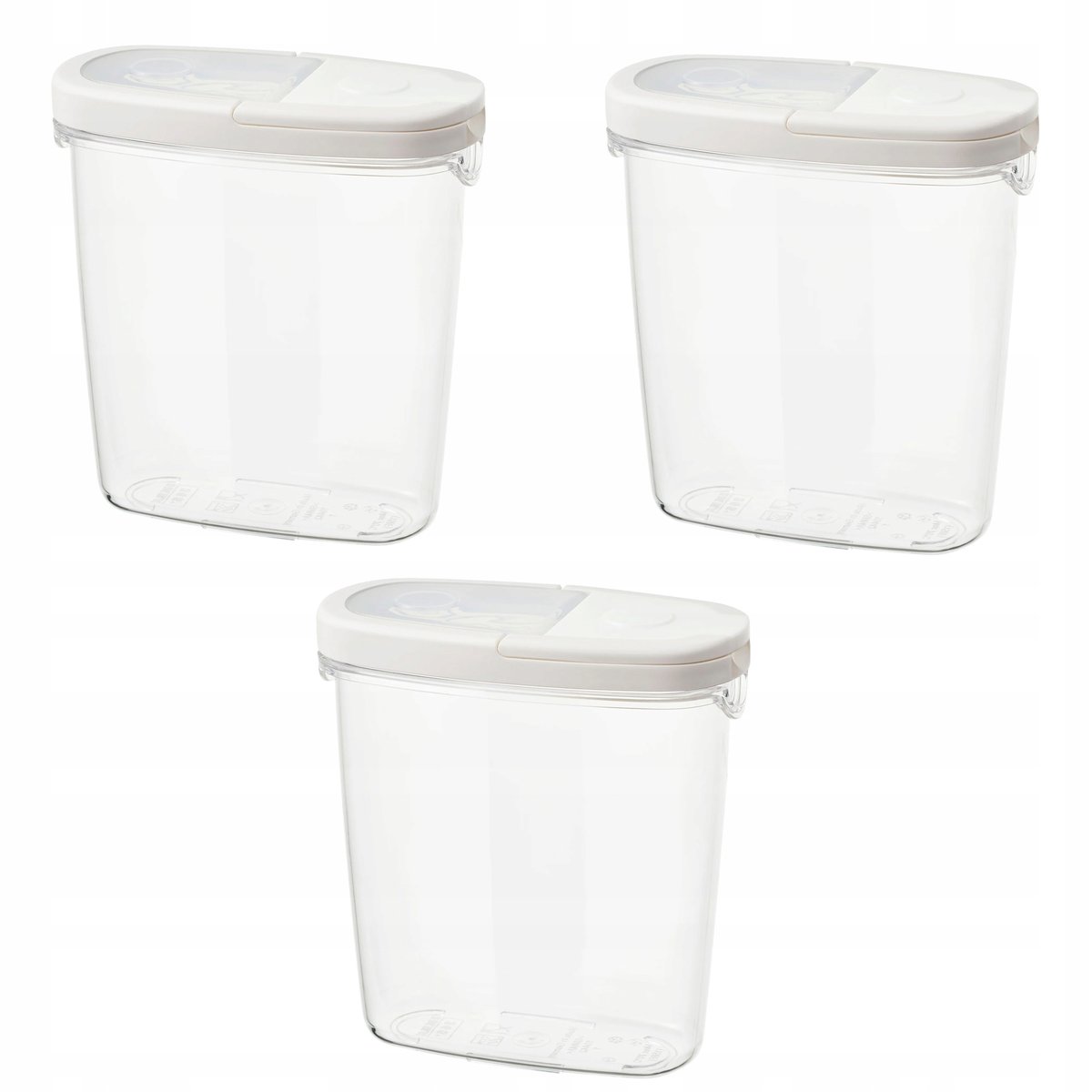 POJEMNIK PUDEŁKO NA SUCHĄ ŻYWNOŚĆ 1,3L 3 SZTUKI