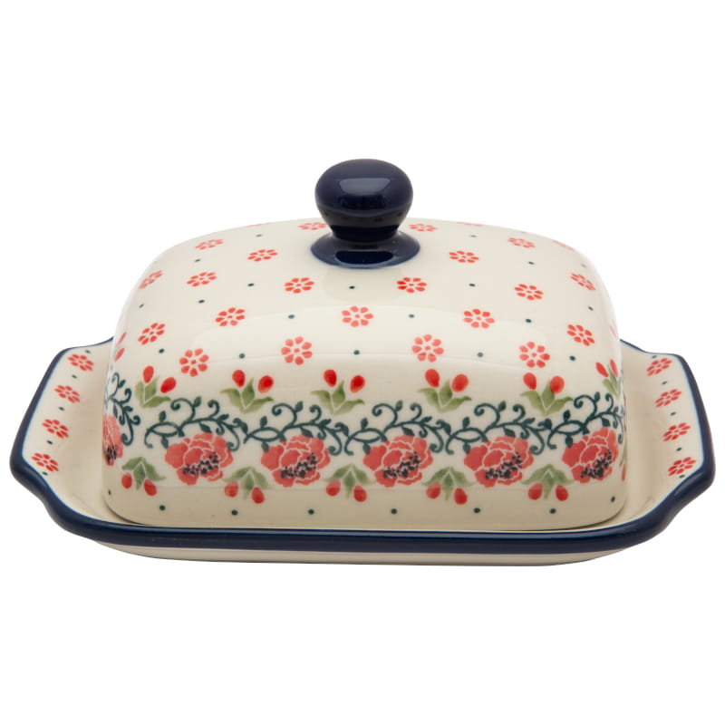 Maselniczka Pojemnik na masło 18 cm - Ceramika Artystyczna Bolesławiec