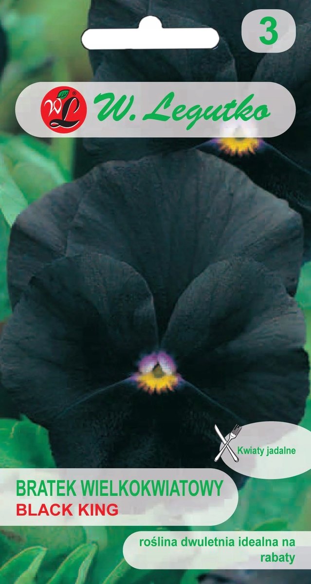 Nasiona Bratek Black King czarny 0.40g - W.Legutko