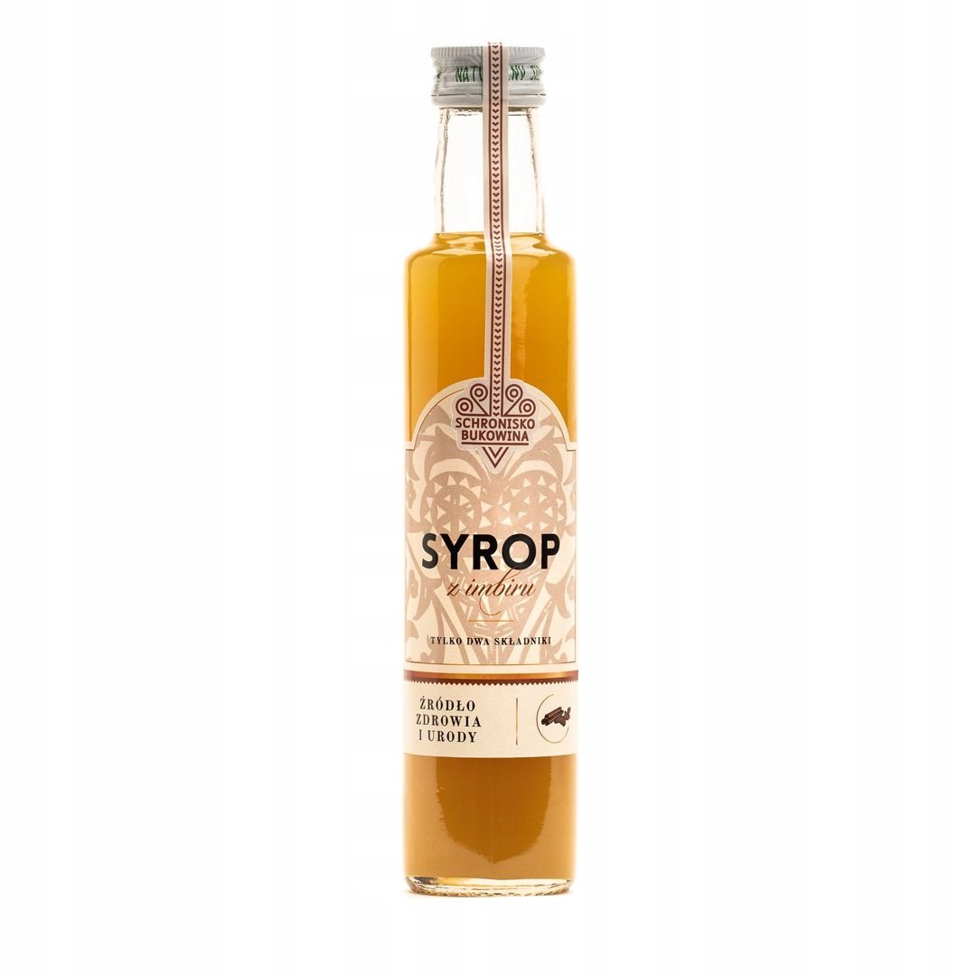Syrop naturalny z imbiru 250ml NFC Schronisko Bukowina imbirowy 50%