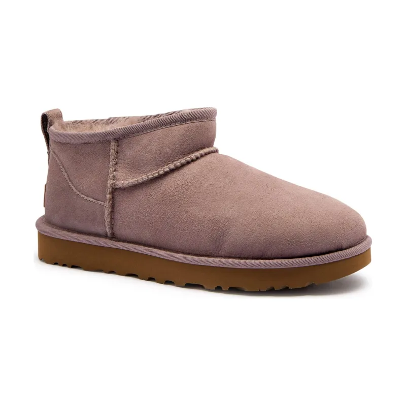UGG Skórzane śniegowce CLASSIC ultra mini z dodatkiem wełny