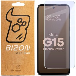 Bizon Elastyczne szkło hybrydowe Glass Mule do Motorola Moto G15 / G15 Power / E15