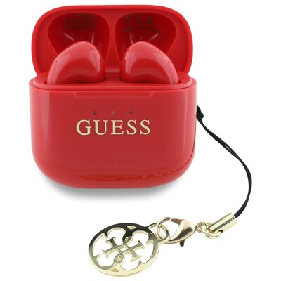 Guess Glossy Effect Printed czerwony