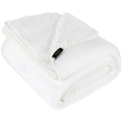 Koc EUROFIRANY Tedy 436609 200 x 220 cm Biały