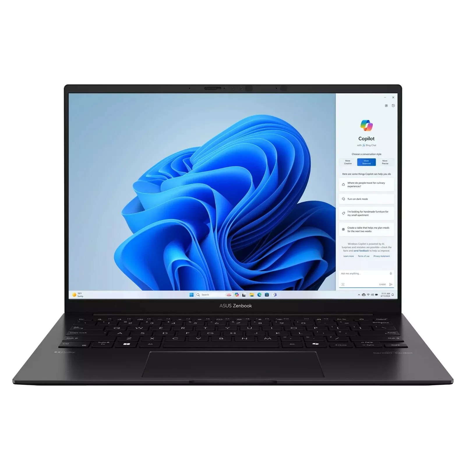 Asus ZenBook UM3406HA-WS74T / Ryzen 7 / 16GB / SSD 512GB / Radeon 780M / WUXGA / 14
