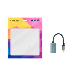 NANOCABLE 10.16.4104-G - USB-C na DisplayPort 8K Aluminium, 15 cm, Szary