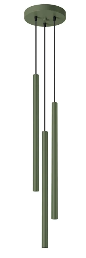 Stylowa zielona lampa wisząca w nowoczesnym stylu - 4X M087 T5-G34