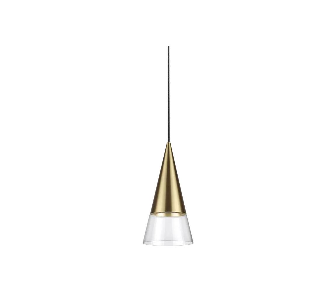 Ideal Lux - LED Żyrandol na lince CONO 1xGU10/7W/230V śr. 15 cm mosiądz