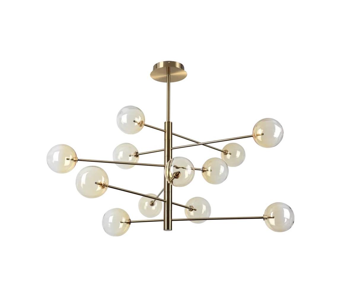 Ideal Lux - LED Żyrandol EQUINOXE 12xG4/2W/230V śr. 128,1 cm mosiądz/dymny