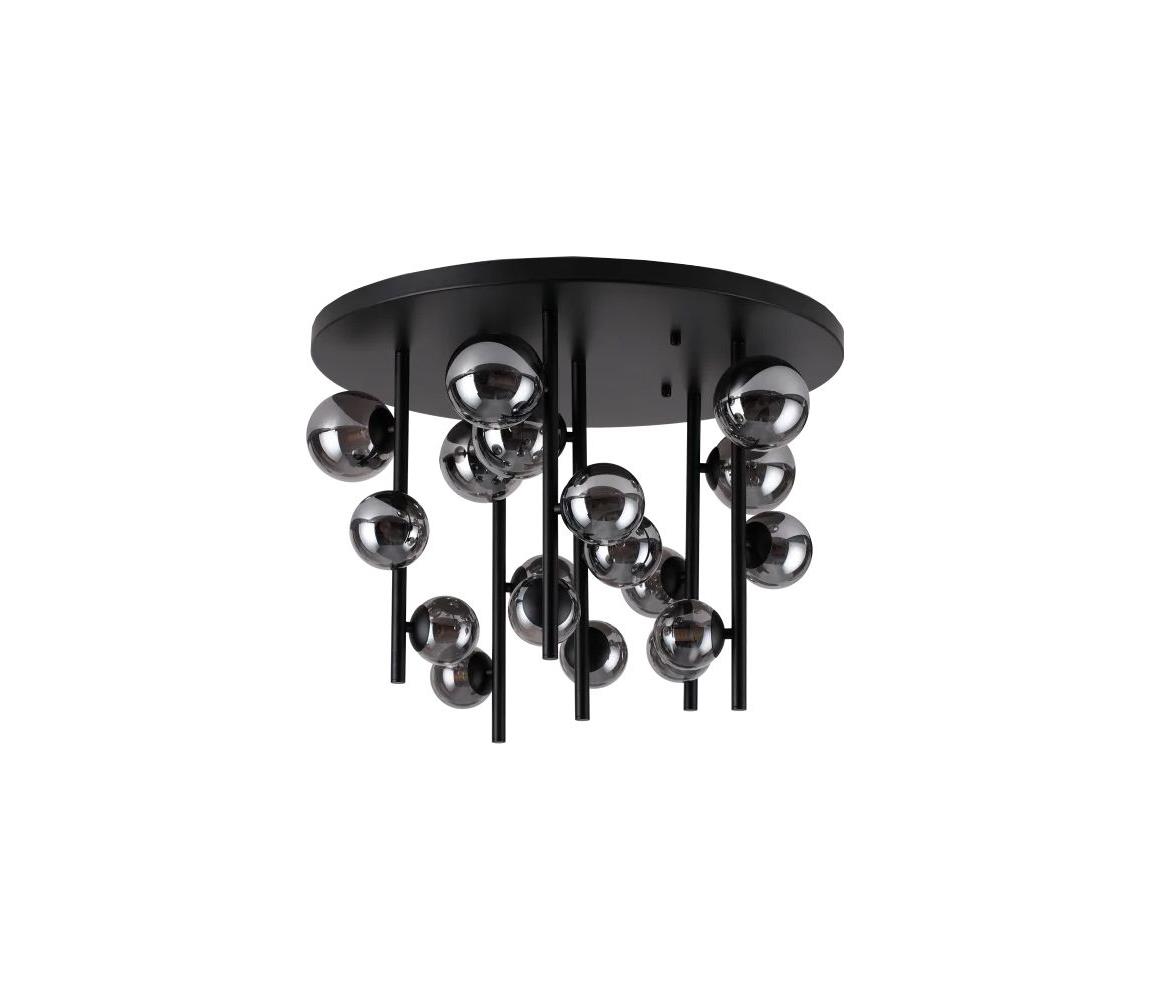 Ideal Lux - LED Żyrandol PERLAGE 18xG9/3W/230V śr. 70 cm czarny/dymny
