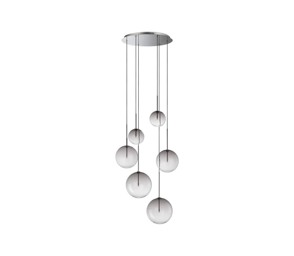 Ideal Lux - LED Żyrandol na lince EQUINOXE 6xG4/2W/230V śr. 65 cm chrom/dymny