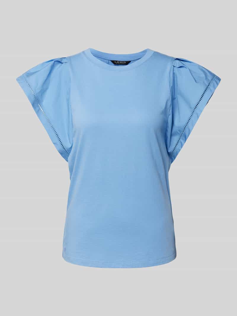 T-shirt z haftem angielskim