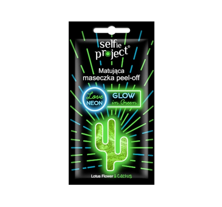 Selfie Project Love Neon matująca maseczka peel-off zielona 10ml