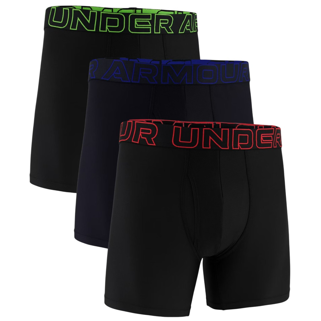 Męskie bokserki Under Armour Perf Tech 6in Rozmiar: S / Kolor: czarny/zielony