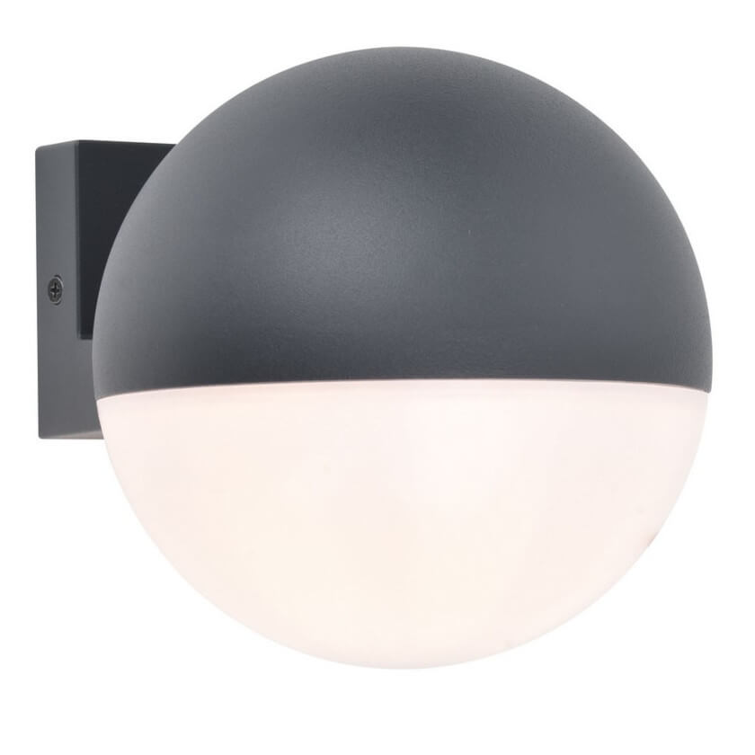 Kulista lampa elewacyjna LOOMA 5138001118 kula metalowa IP54 biała szara