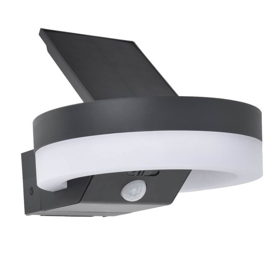 Elewacyjna lampa z czujnikiem RUNDA 6915801335 LED 12W 4000K IP54 czarna