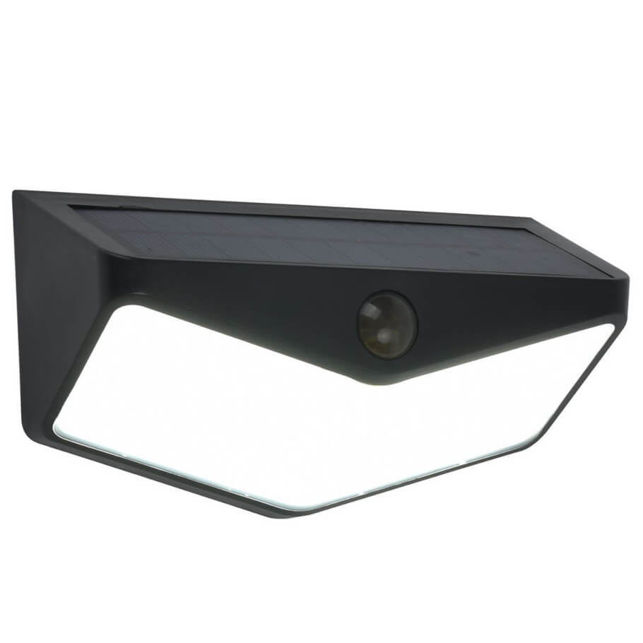Elewacyjna lampa solarna WINGS 6915101330 LED 3,7W 5000K IP44 czarna