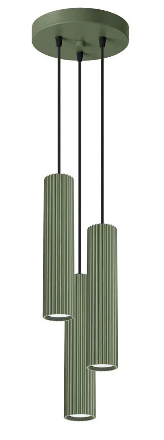 Wisząca potrójna lampa oliwkowa w stylu loft - D299-Melson