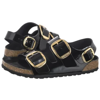 Sandały Milano Big Buckle High-Shine Black 1024211 (BK287-a) Birkenstock