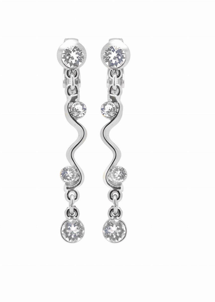 Klipsy długie z kryształkami Swarovski (E8153AG)