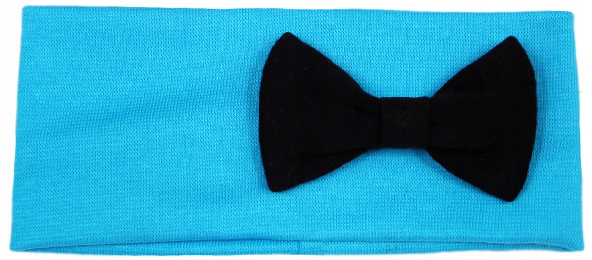 OPASKA niemowlęca turkus z KOKARDKĄ czarną 40 46 - 3-12 mies KLEKLE