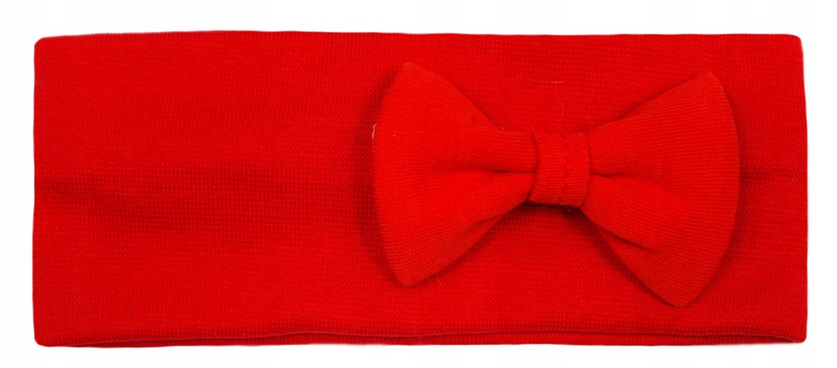 OPASKA niemowlęca czerwona z KOKARDKĄ czerwoną 36 38 - 0-3 mies KLEKLE