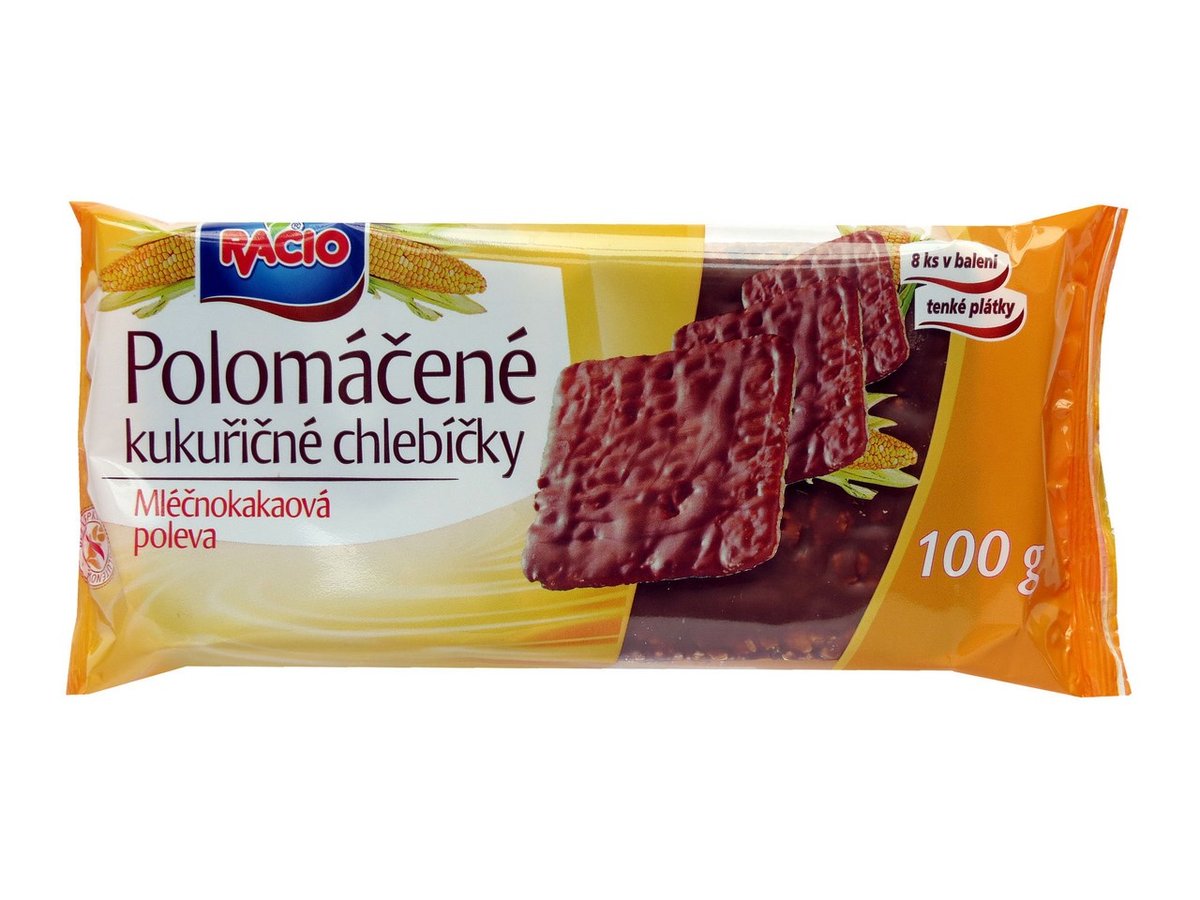 Chleb kukurydziany z polewą kakaową 100g - Racio