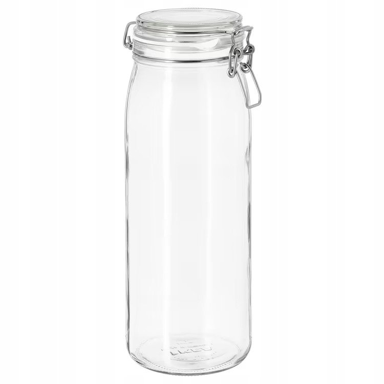 IKEA KORKEN SŁOIK Z POKRYWKĄ SZKLANY 2 L