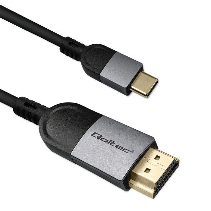 Qoltec Kabel Adapter USB-C na HDMI high speed 4K 60Hz 32AWG 2m